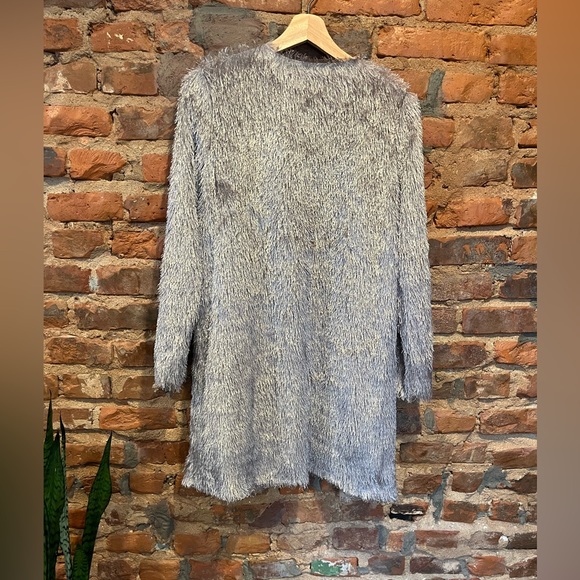 Anthropologie JOA Silver Fringe Coat - Size Small - Picture 4 of 4